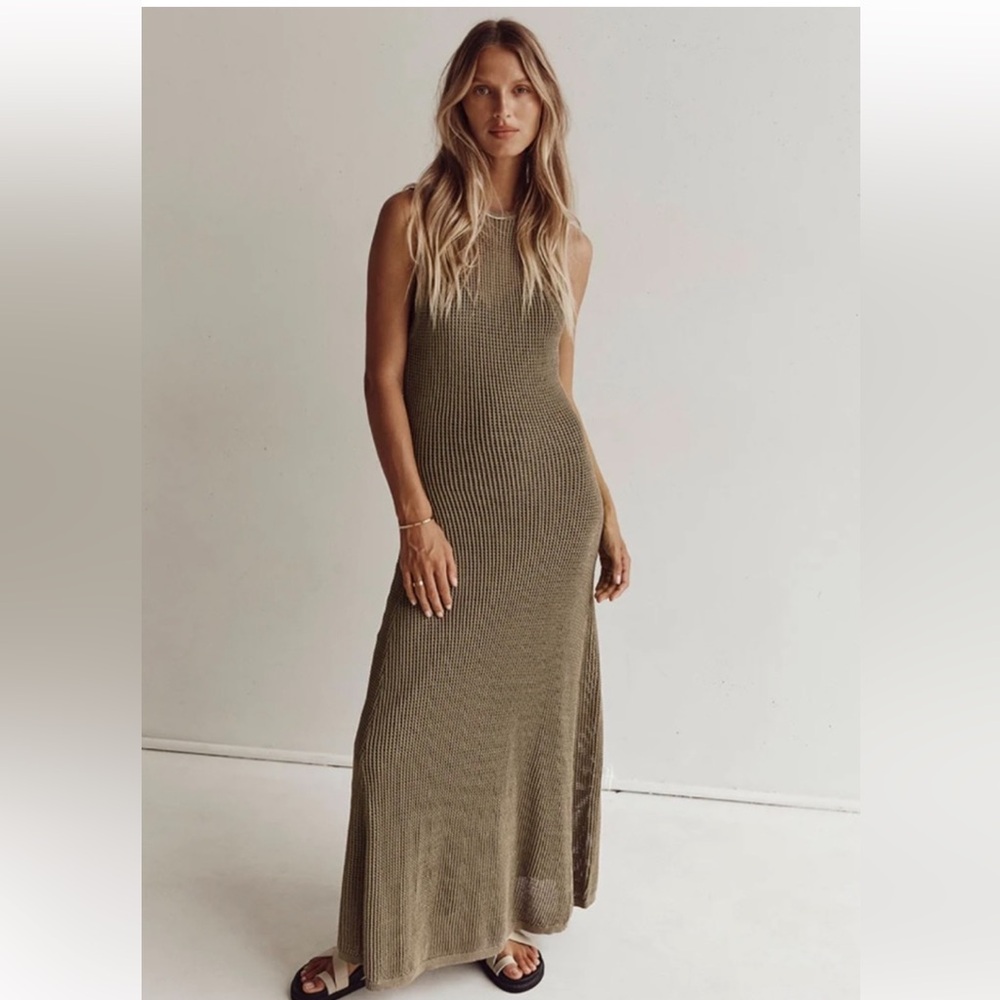 DISSH - OPHELIA MOSS CROCHET MAXI DRESS